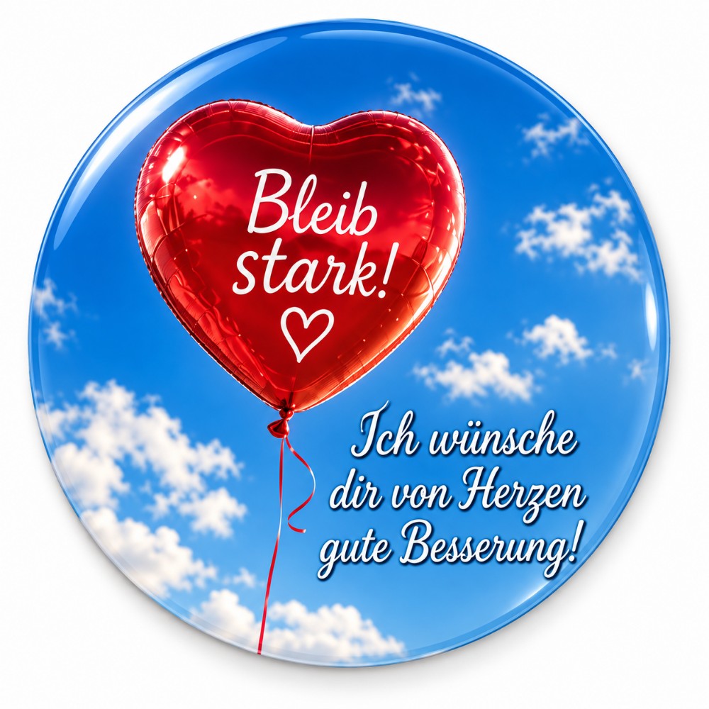 Stay Strong – Heartfelt Get-Well Wishes – Personalised NFC Sticker with Heart Balloon
