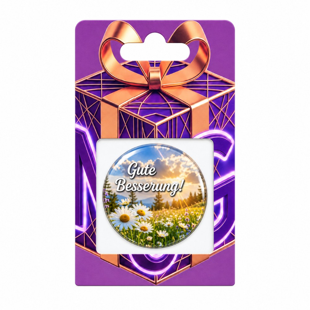 Que te mejores pronto – Sticker NFC personalizable con margaritas y luz del sol