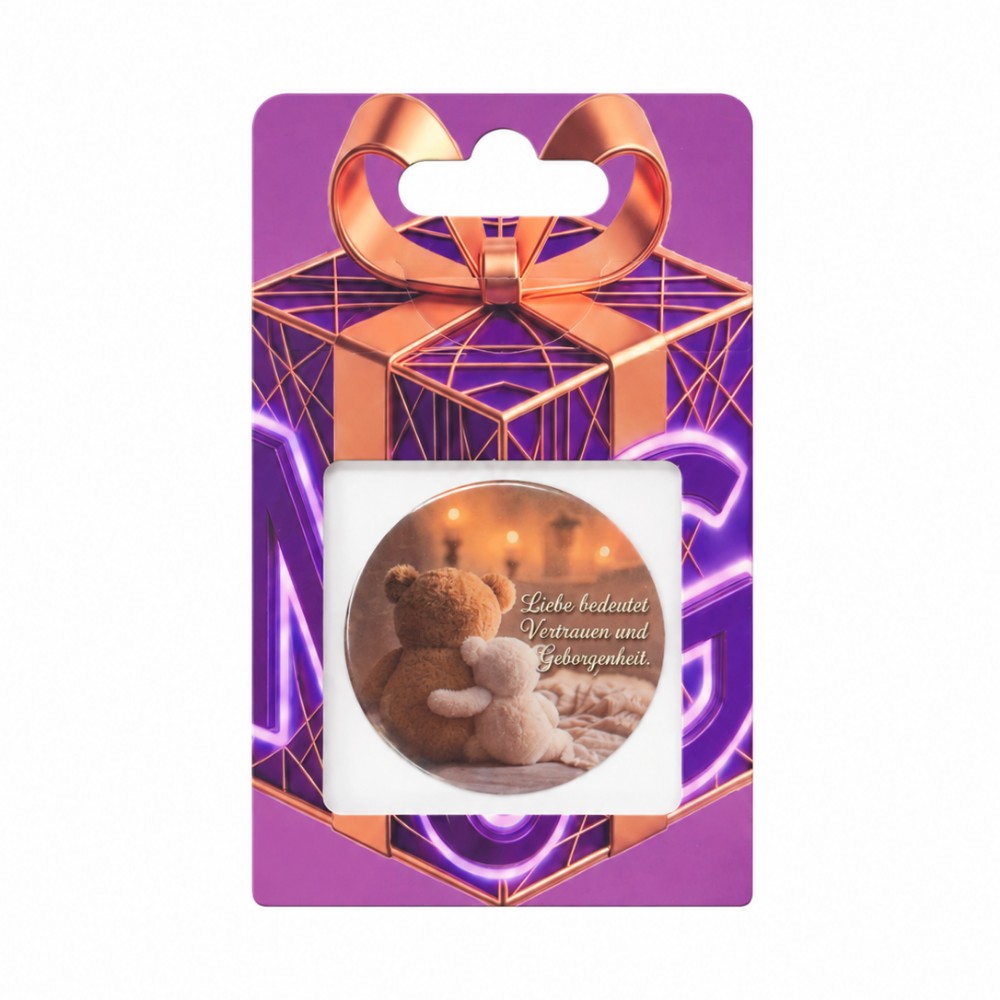 Love Means Trust and Feeling Safe - Personalised NFC Sticker with Teddy Bears